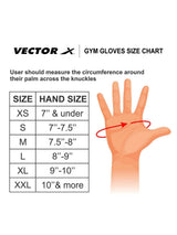 Vector X VX 450 Unisex Workout Fingerless Weight Lifting Gloves for Men and Women Excellent Grip for Weightlifting, Cycling, Exercise, Training, Pull ups, Fitness, Climbing and Rowing