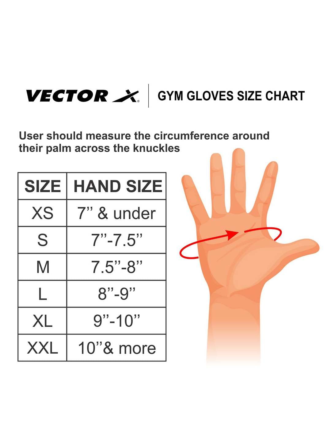 Vector X VX 450 Unisex Workout Fingerless Weight Lifting Gloves for Men and Women Excellent Grip for Weightlifting, Cycling, Exercise, Training, Pull ups, Fitness, Climbing and Rowing