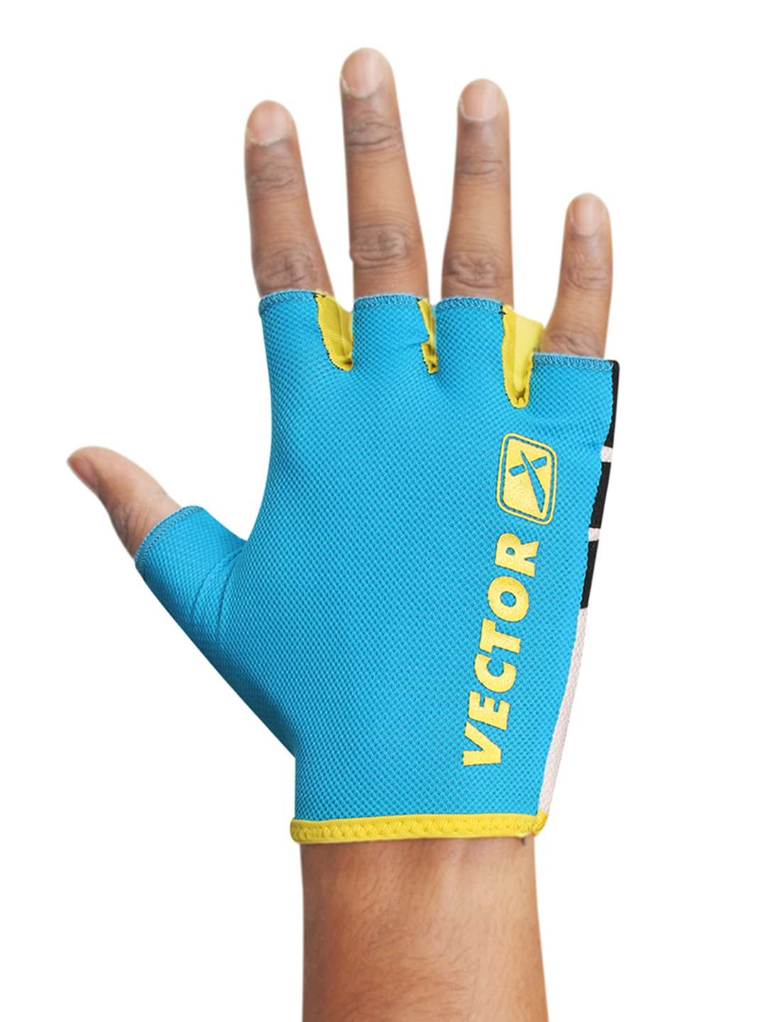 Vector X VX 450 Unisex Workout Fingerless Weight Lifting Gloves for Men and Women Excellent Grip for Weightlifting, Cycling, Exercise, Training, Pull ups, Fitness, Climbing and Rowing
