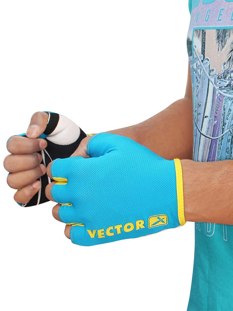Vector X VX 450 Unisex Workout Fingerless Weight Lifting Gloves for Men and Women Excellent Grip for Weightlifting, Cycling, Exercise, Training, Pull ups, Fitness, Climbing and Rowing