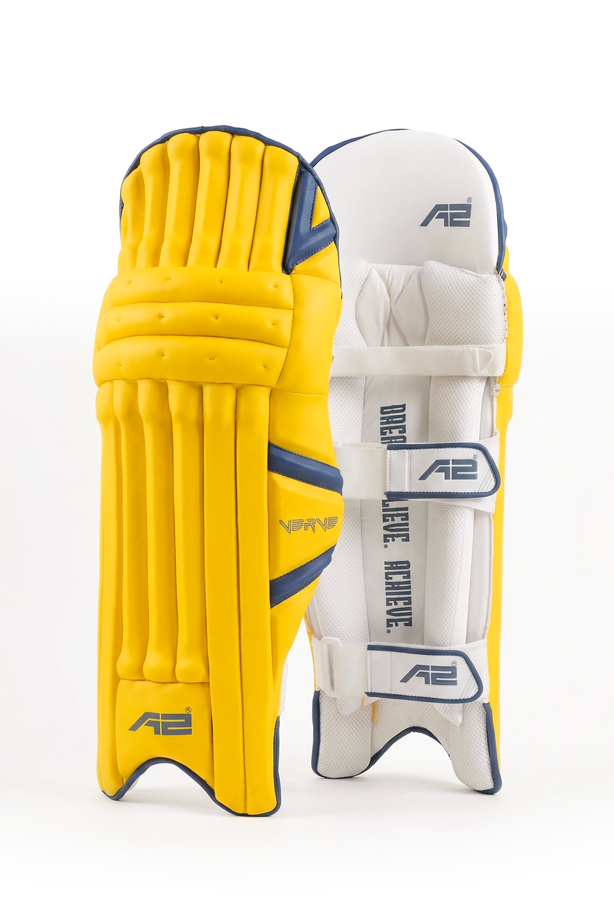 Yellow And Blue Batting Pads