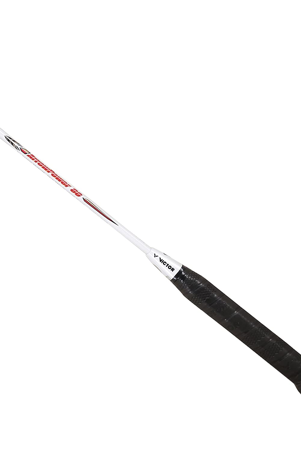 Arrow Power 80 Unstrung Badminton Racket (White+Black)