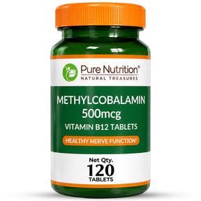 Methylcobalamin 500mcg Vitamin B12 Tablets | 120 Tablets - Nutrition by Pure Nutrition