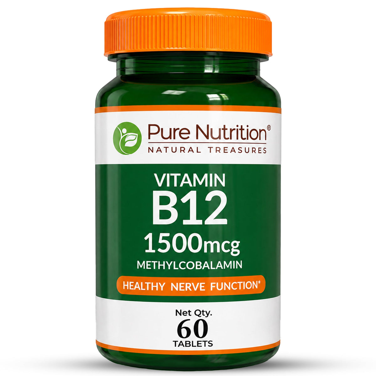 Vitamin B12 Methylcobalamin 1500mcg | Brain, Nerve & Energy Support | 60 Tablets - Nutrition by Pure Nutrition