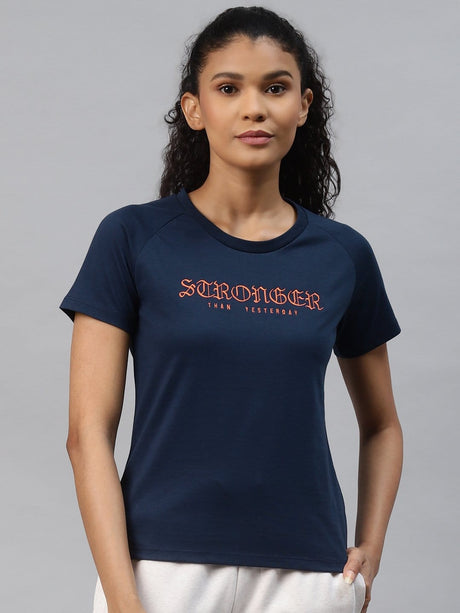 Alcis Women Typography Outdoor T-shirt | Alcis
