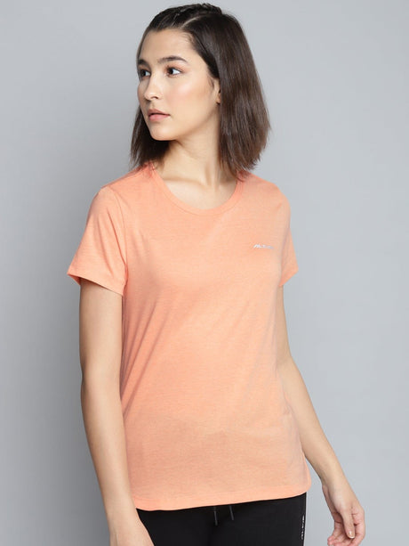 Alcis Women Solid Peach Tee | Alcis