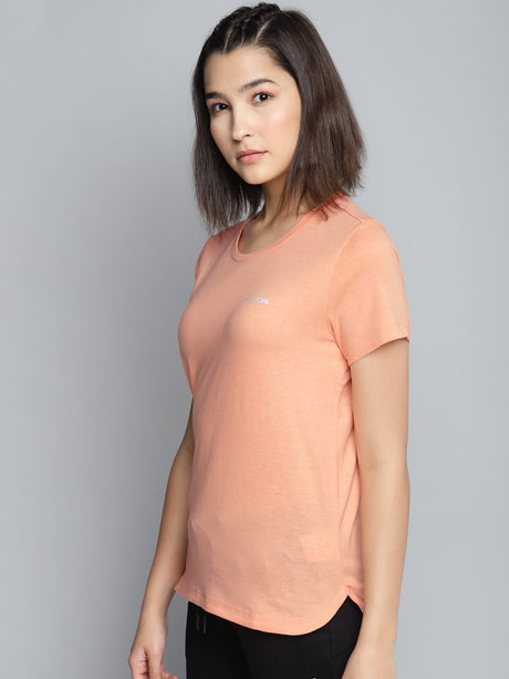 Alcis Women Solid Peach Tee | Alcis