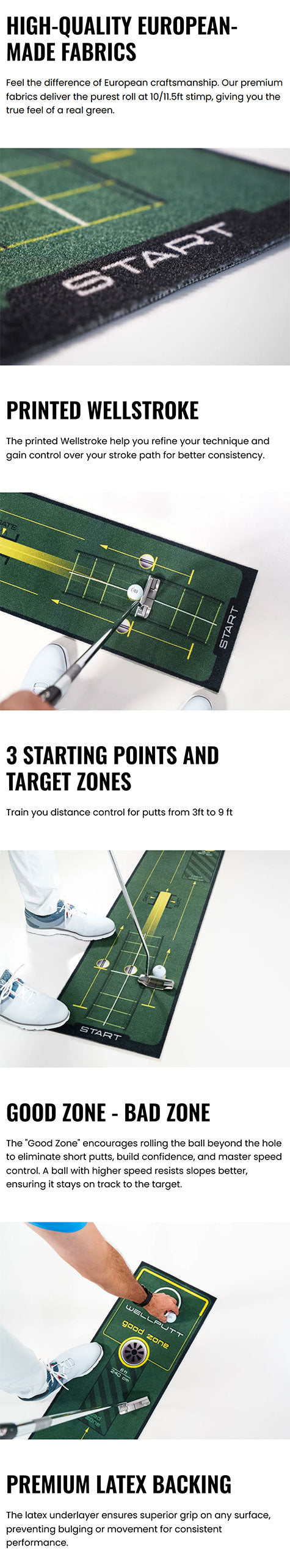 WELLPUTT Start Putting Mat 13ft-4m