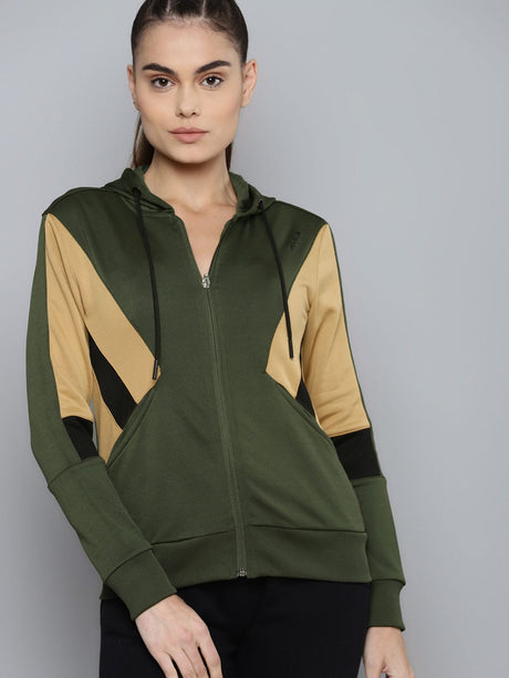 Alcis Women Solid Olive Jackets | Alcis