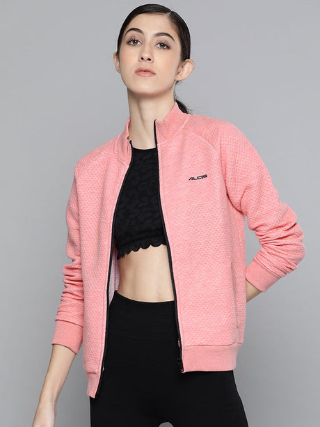 Alcis Women Pink Solid Tailored Jacket | Alcis