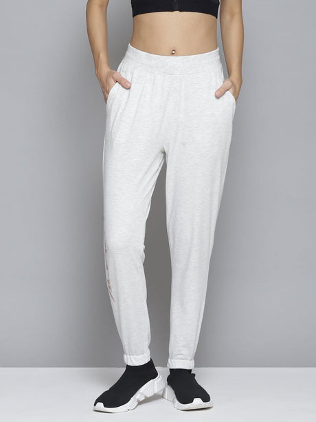 Alcis Women White Solid Slim-Fit Joggers | Alcis