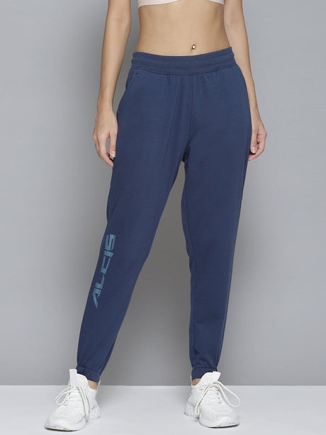 Alcis Women Blue Printed Slim-Fit Joggers | Alcis