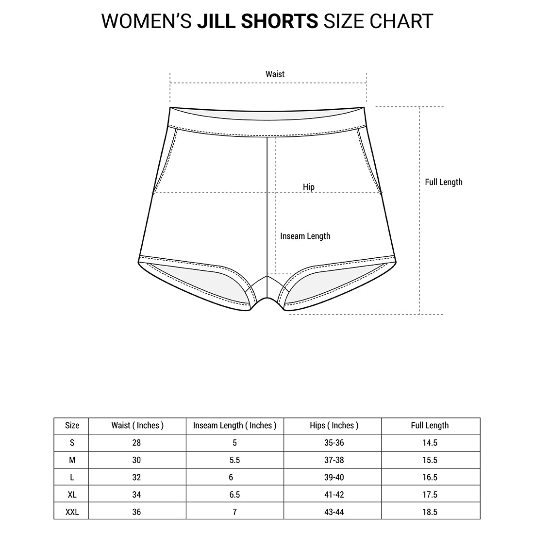 JILL Plain Shorts Black
