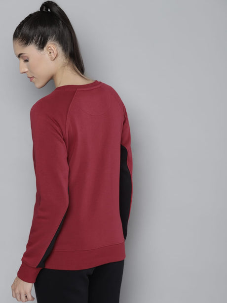 Alcis Women Solid Maroon Sweatshirts | Alcis