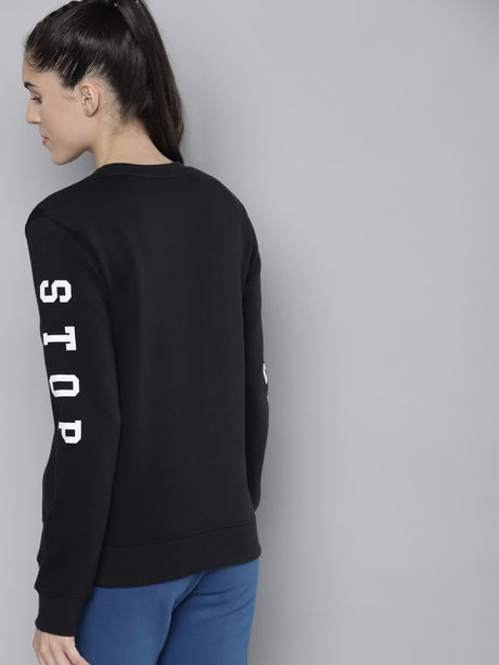 Alcis Women Printed Black Sweatshirts | Alcis