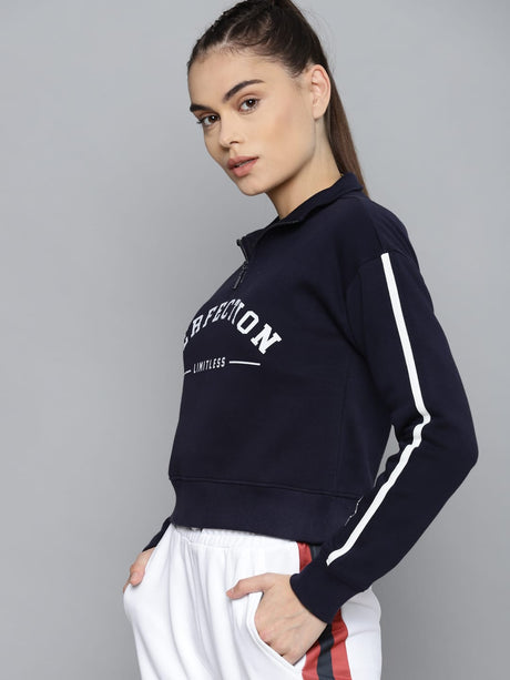 Alcis Women Printed Navy Blue Sweatshirts | Alcis