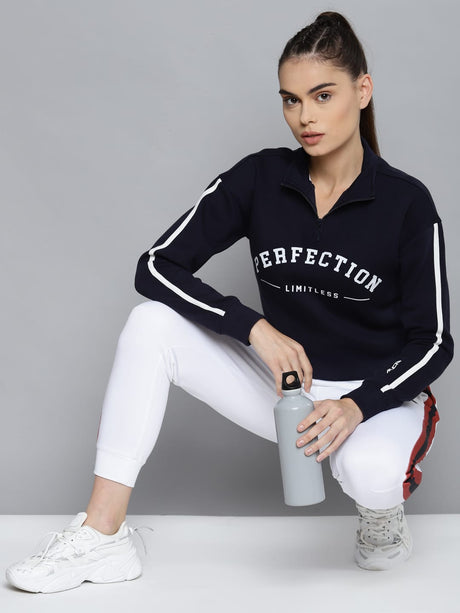 Alcis Women Printed Navy Blue Sweatshirts | Alcis