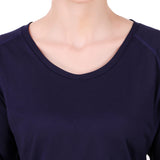 Alcis Women Printed Navy Blue Tshirts