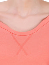 Alcis Women Solid Pink Tshirts