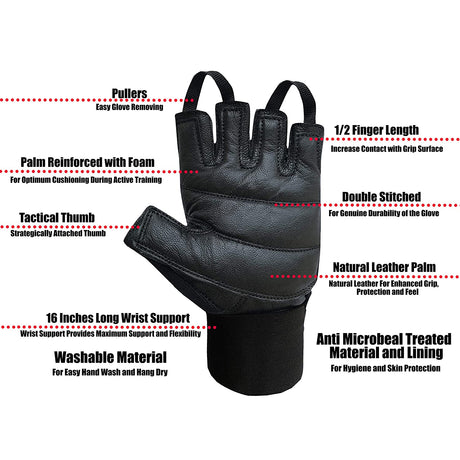 Kobo WTG-02 Gym Gloves with Wrist Support | Kobo