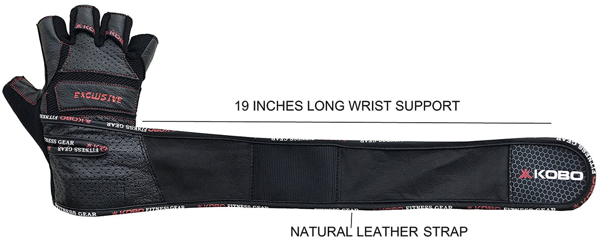 Kobo WTG-13 Gym Gloves with Wrist Support