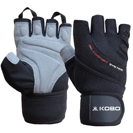 Kobo WTG-44 Gym Gloves with Wrist Support | Kobo