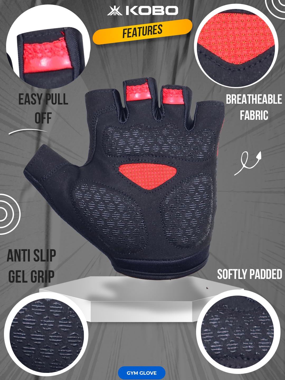 Kobo WTG-76 Gym Gloves