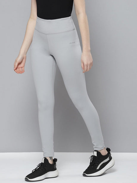 Alcis Women Grey Solid Tights | Alcis