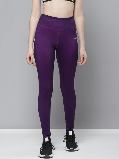 Alcis Women Purple Solid Tights | Alcis