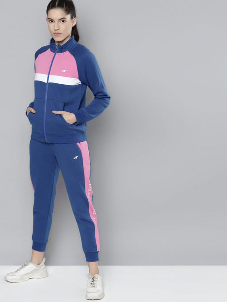 Alcis Women Colourblocked Blue Tracksuits | Alcis