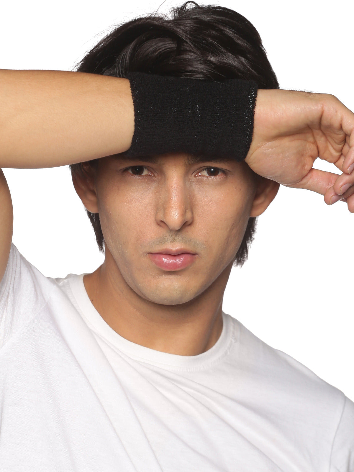 Omtex Wrist Sweat Band Black (5 inch)