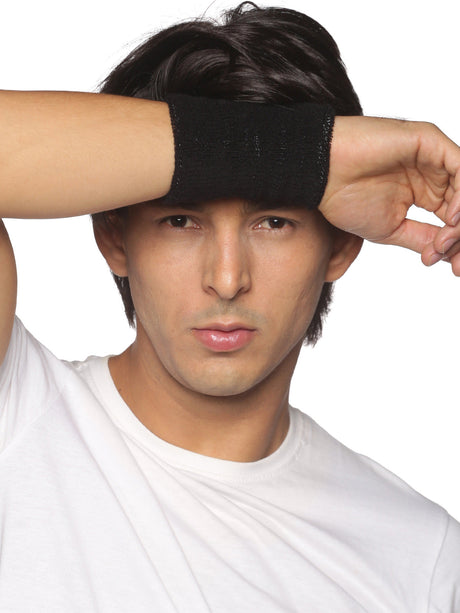 Omtex Wrist Sweat Band Black (5 inch)
