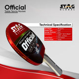 STAG GLOBAL Official Table Tennis Racket | ITTF Approved Rubber | Professional T.T Racket | Superior Control & Spin