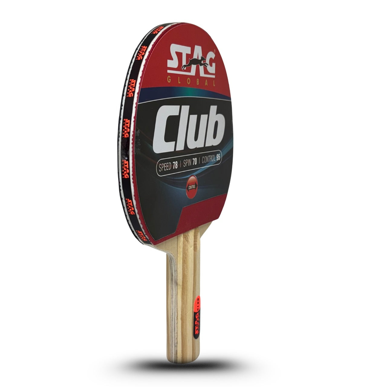 STAG GLOBAL Club Table Tennis Racket | Speed 78  | Spin 70 | Control 95 |  Beginner Training Series Ping Pong Racket