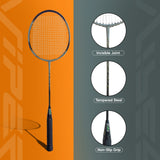 STAG GLOBAL Viper -320 Badminton Racket, Lightweight with Invisible Joint Technology