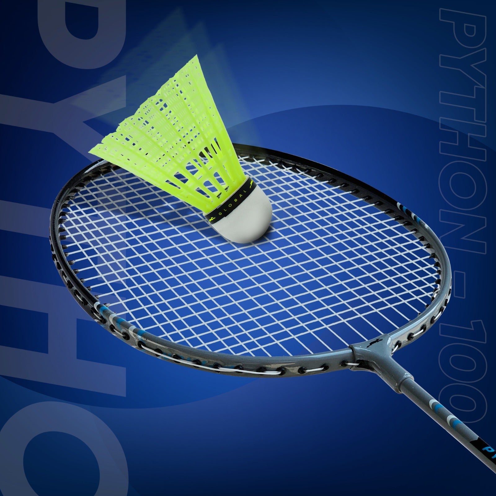 STAG GLOBAL Python 100 Badminton Racket, Lightweight, Ergonomic Design, Non Slip Grip