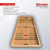 STAG GLOBAL (NEW LAUNCH)  Wooden String Hockey Board Game | Compact Tabletop Game for Kids & Adults