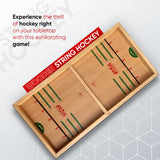 STAG GLOBAL (NEW LAUNCH)  Wooden String Hockey Board Game | Compact Tabletop Game for Kids & Adults