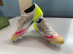 Anza White Neon Multicolor Gradient Studs | KIBI SPORTS