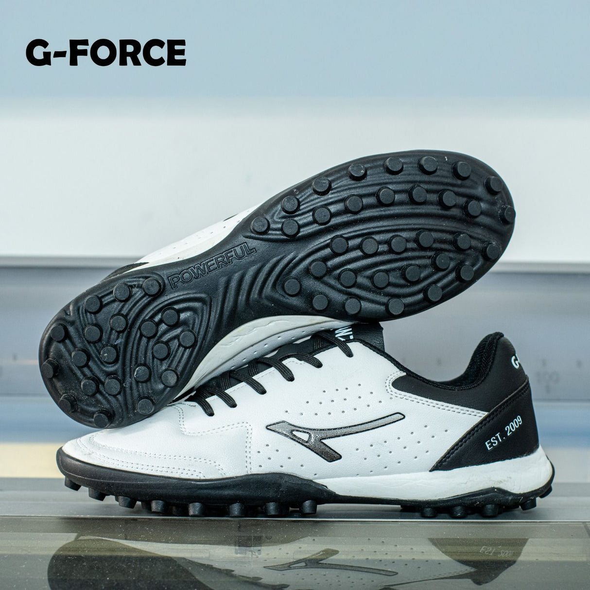 Anza White Black G-Force Studs - Image 2 | KIBI SPORTS