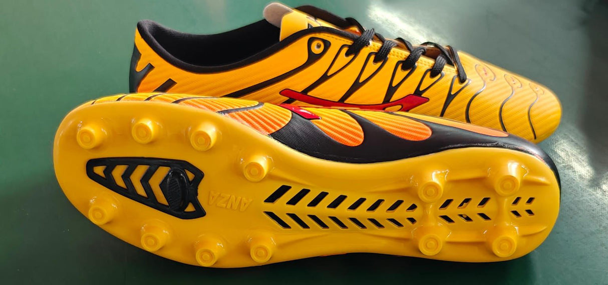 Anza Yellow Black Flame Studs | KIBI SPORTS