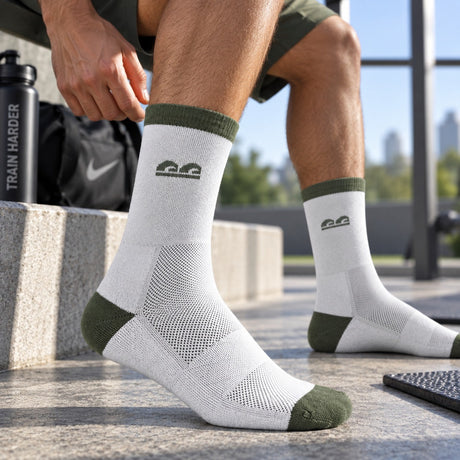The Sock Street Street Grid Crew Sport Socks-Pack of 6
