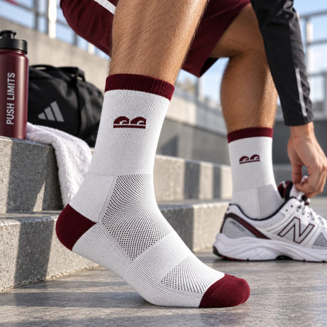 The Sock Street Street Grid Crew Sport Socks-Pack of 6