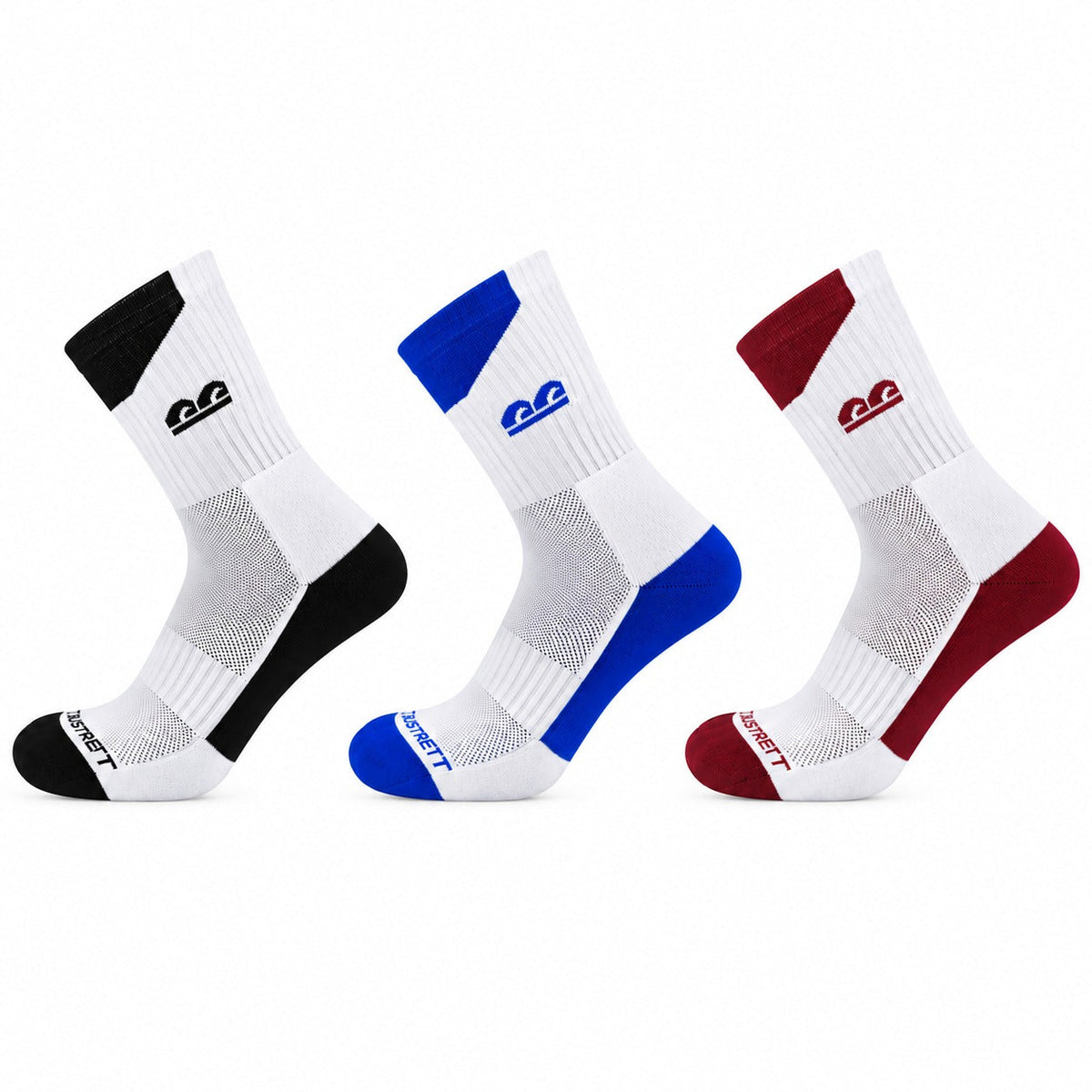 The Sock Street Aero Sprint Crew Sport Socks-Pack of 3