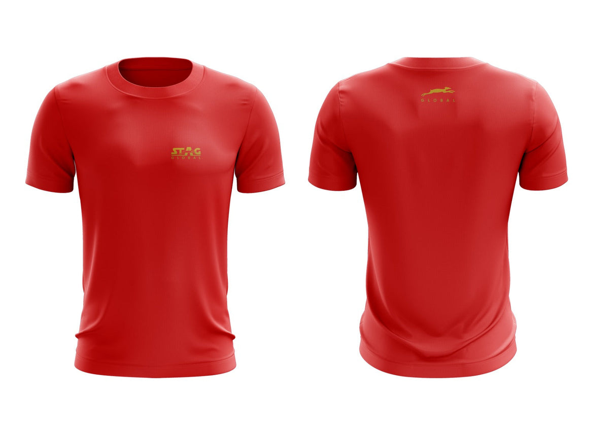 STAG GLOBAL Training  Men's Solid Athletic fit T-Shirt | Solid Sportswear for Active & Casual Use