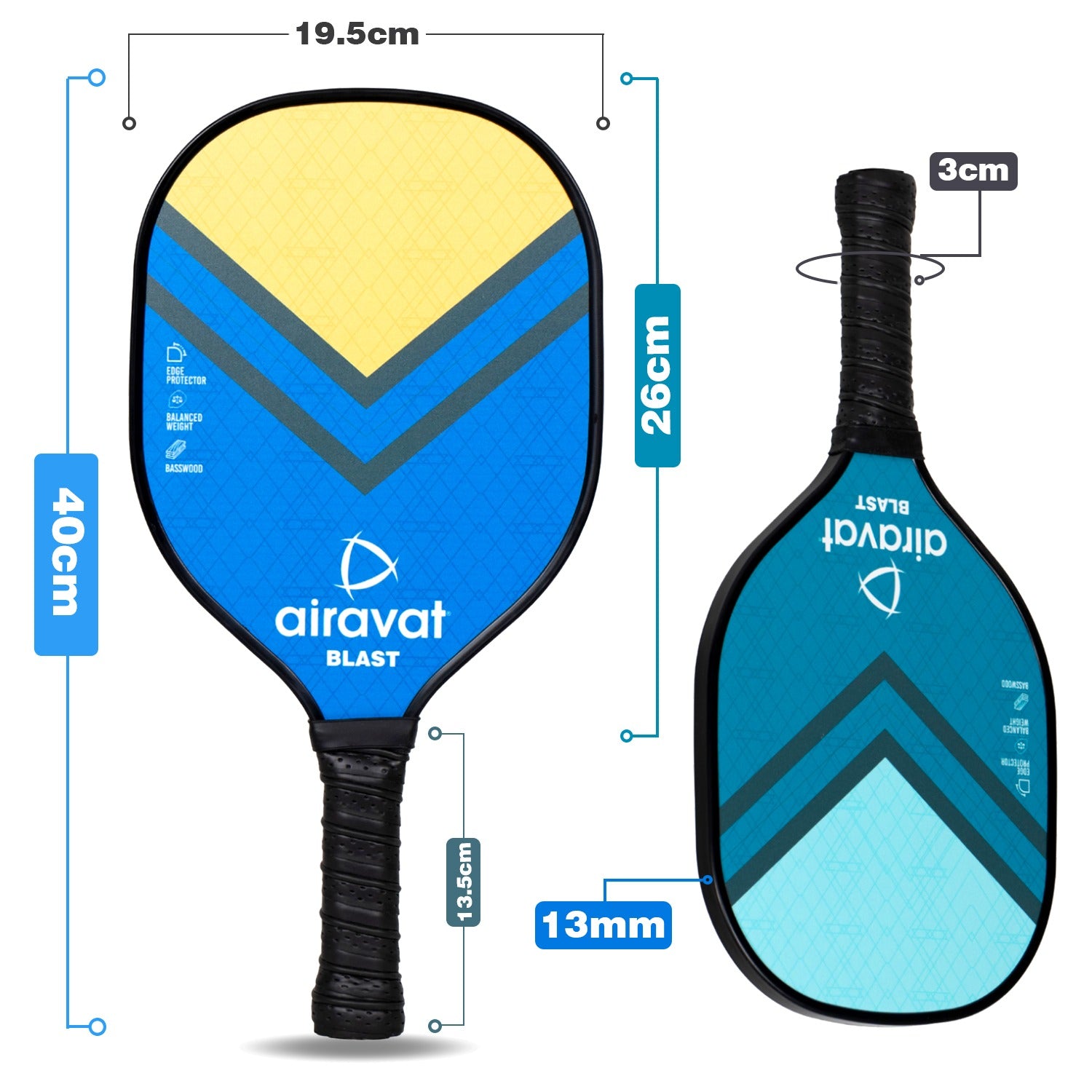 BLAST WOODEN PICKLEPADDLE  - 7406 ( SET )