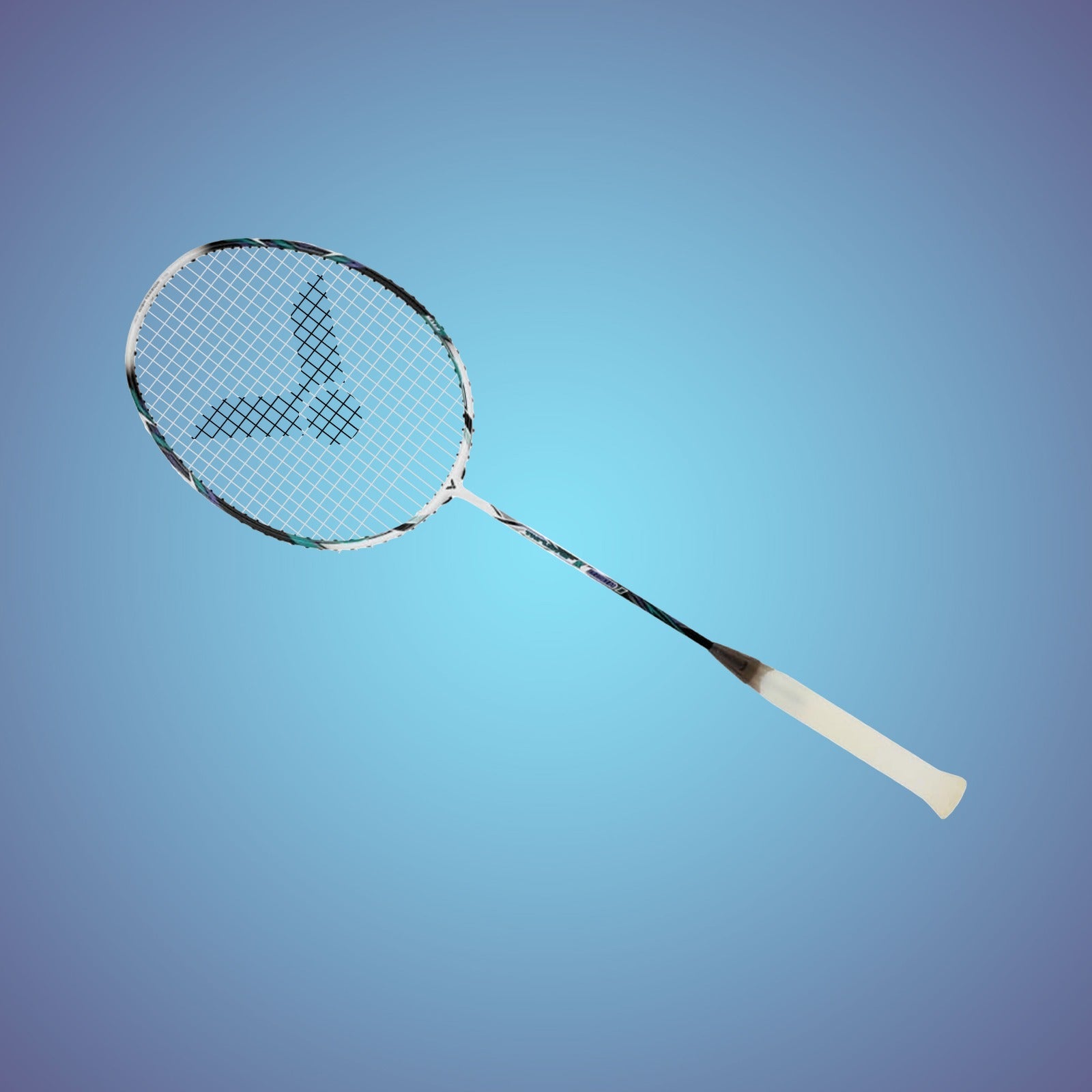 Thruster-220HII Unstrung Badminton Racket ( White/ Light Blue) - 4U/G6