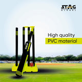 STAG Global Cricket Set | Medium Size | Complete Portable Kit with Bat, Stumps & Ball | Ideal for Kids & Beginners