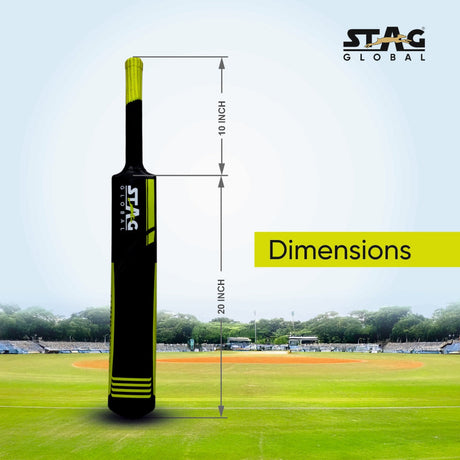 STAG Global Cricket Set | Medium Size | Complete Portable Kit with Bat, Stumps & Ball | Ideal for Kids & Beginners