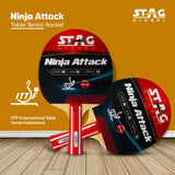STAG GLOBAL Ninja Attack Table Tennis Racket Professional and Intermediate Level, High Speed and Spin Control